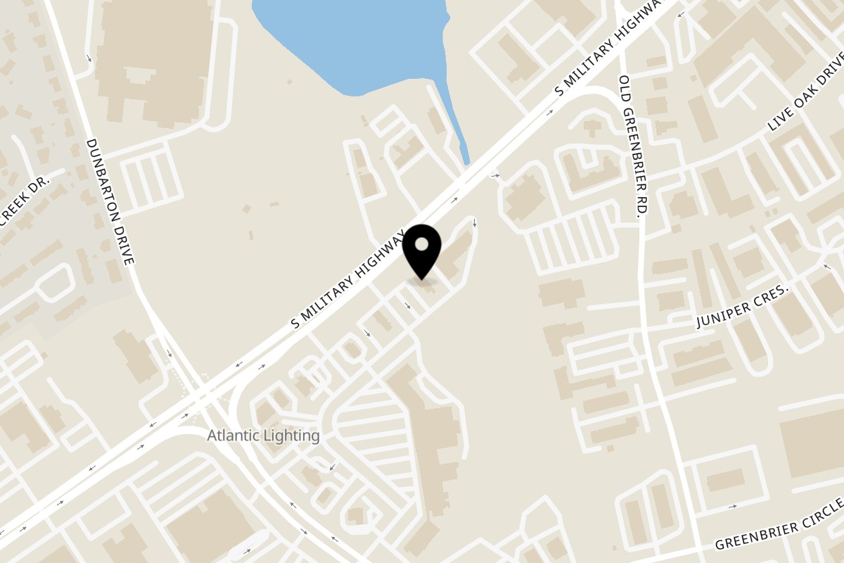 Map showing the location of El Fogón Restobar and Grill on 1620 S Military Hwy in Chesapeake
